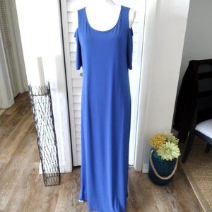 NWT Chico's Cold Shoulder Travelers Classic Maxi Dress. Sz. 1 (8/10)